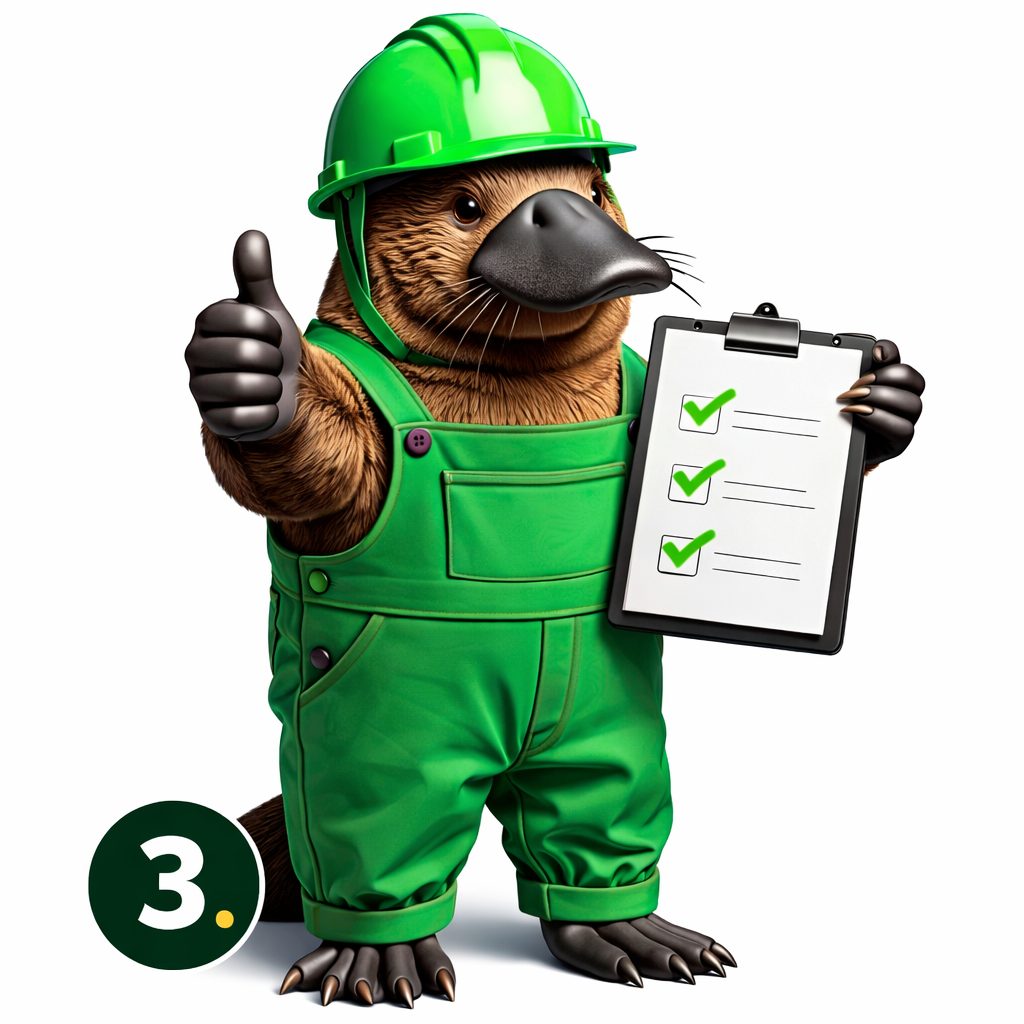 Kanaltechnik Besold Maskottchen – Schritt 3: Ausführung der Arbeiten und transparente digitale Abrechnung